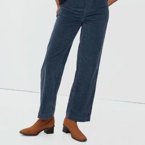 Everlane "The Corduroy Wide-Leg Pant", Navy, Size 8